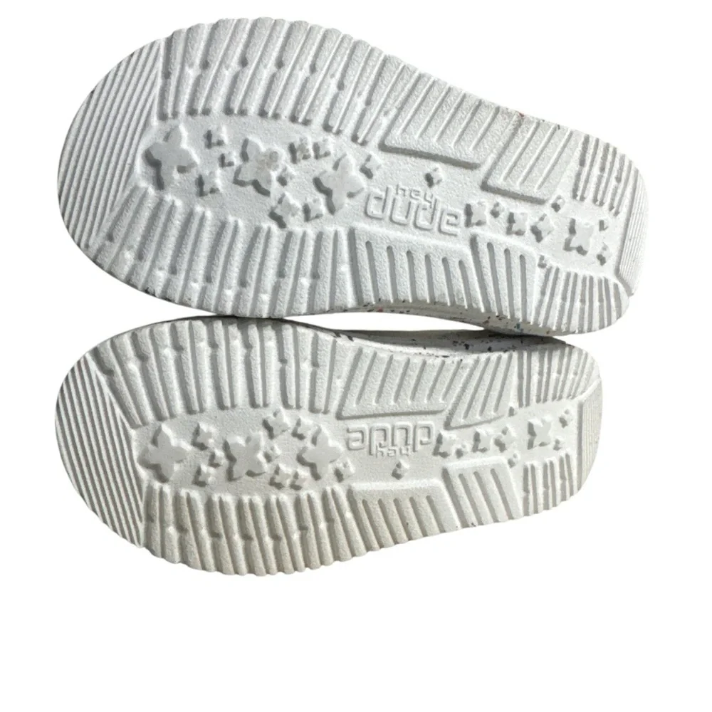Hey Dude Wendy Toddler Disco White Slip-On Shoes Size K6 / EU 22 or K8 EU 25